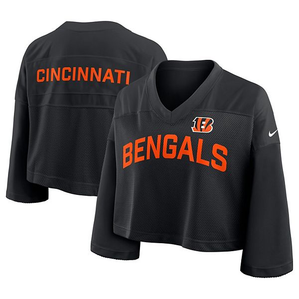 Женская черная футболка Cincinnati Bengals Primetime с укороченным кроем и сетчатыми вставками Dri-FIT Nike
Женская черная футболка Cincinnati Bengals Primetime с укороченным кроем и сетчатыми вставками Dri-FIT Nike