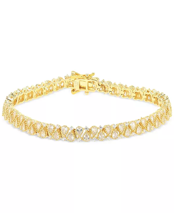 Теннисный браслет с грушевидной и круглой огранкой из серебра 14 карат с золотым покрытием Macy'S, gold
Теннисный браслет с грушевидной и круглой огранкой из серебра 14 карат с золотым покрытием Macy'S, gold