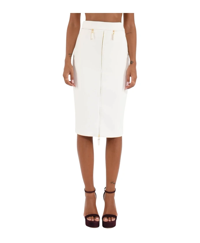 Легкая юбка из крепа с застежкой-молнией. Elisabetta Franchi, белый
Легкая юбка из крепа с застежкой-молнией. Elisabetta Franchi, белый