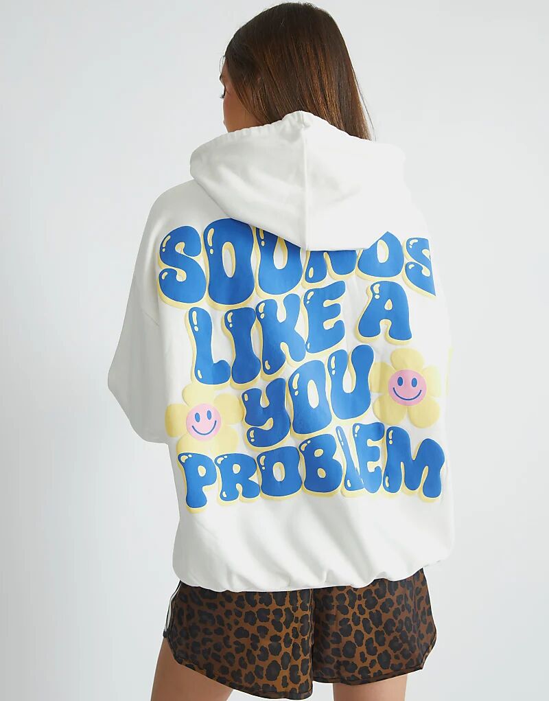 Skinnydip London звучит как худи с надписью «Ты проблемный» в цвете экрю розового цвета
Skinnydip London звучит как худи с надписью «Ты проблемный» в цвете экрю розового цвета