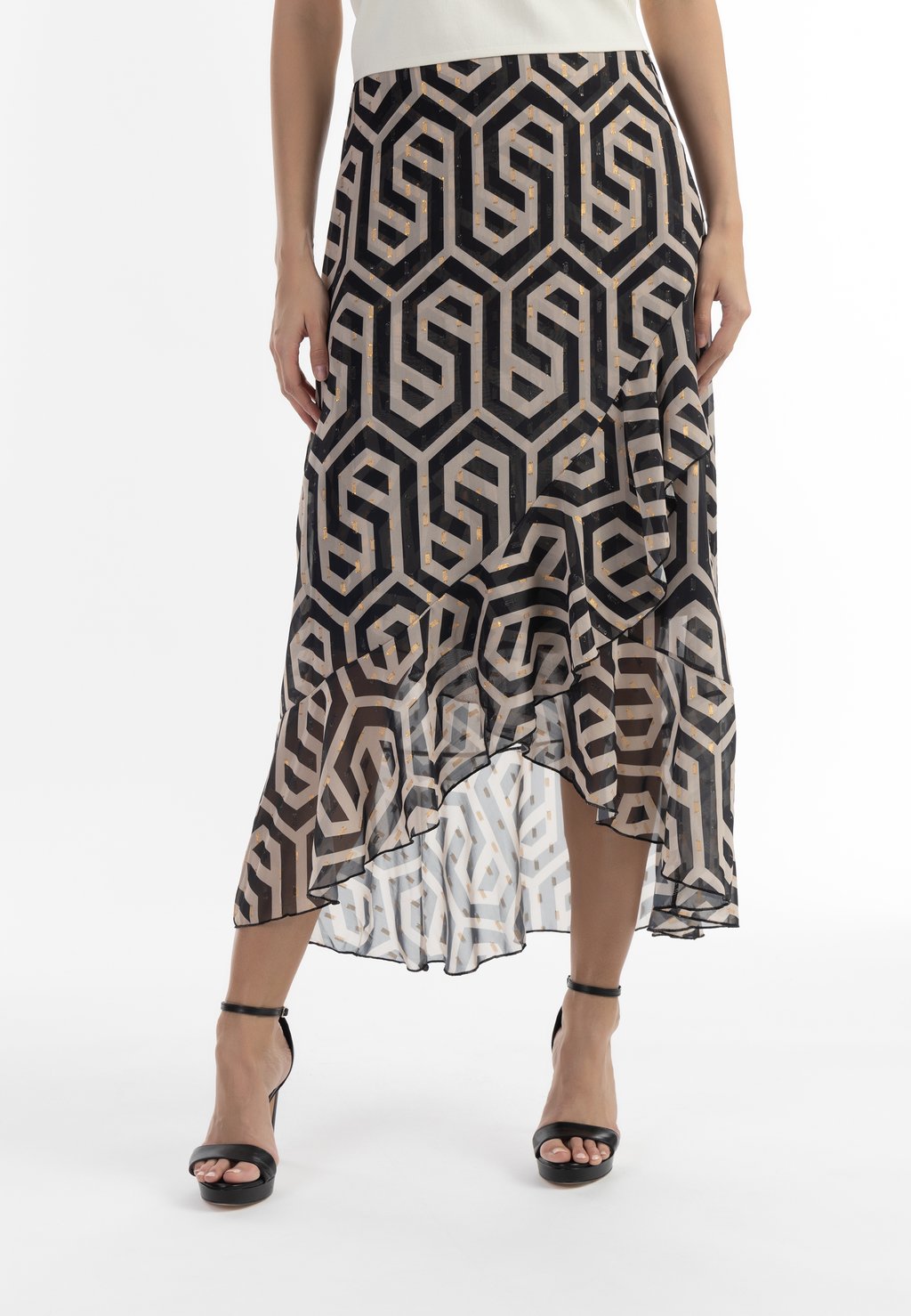 Юбка А-силуэта faina, черный 
Юбка А-силуэта faina, черный