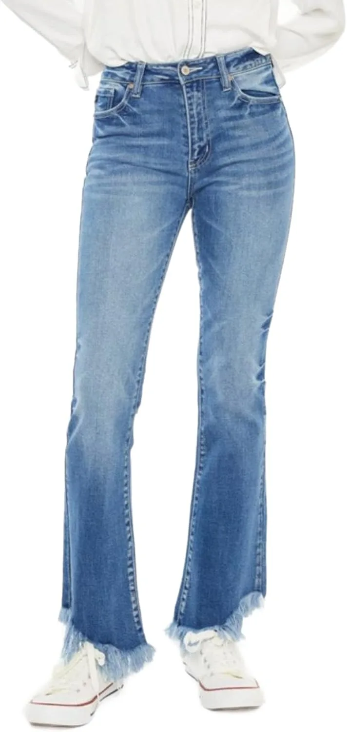 Женские джинсы-клеш Casual Vintage с высокой посадкой и потертым подолом Wash Yanhoo
Женские джинсы-клеш Casual Vintage с высокой посадкой и потертым подолом Wash Yanhoo