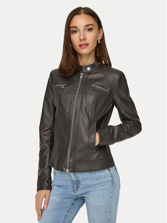 Куртка из искусственной кожи стандартного кроя Only, коричневый
Куртка из искусственной кожи стандартного кроя Only, коричневый