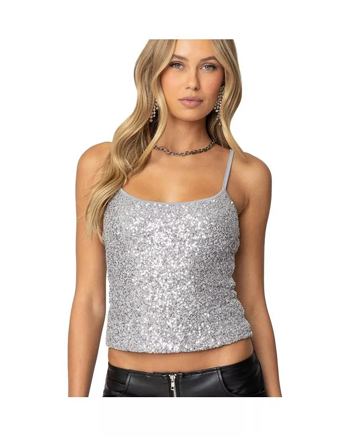 Женский топ Celene с пайетками Edikted, серебряный
Женский топ Celene с пайетками Edikted, серебряный