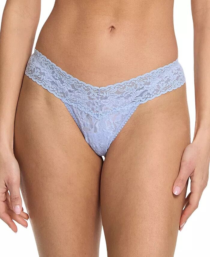 Женские фирменные кружевные стринги с низкой посадкой Hanky Panky, синий
Женские фирменные кружевные стринги с низкой посадкой Hanky Panky, синий