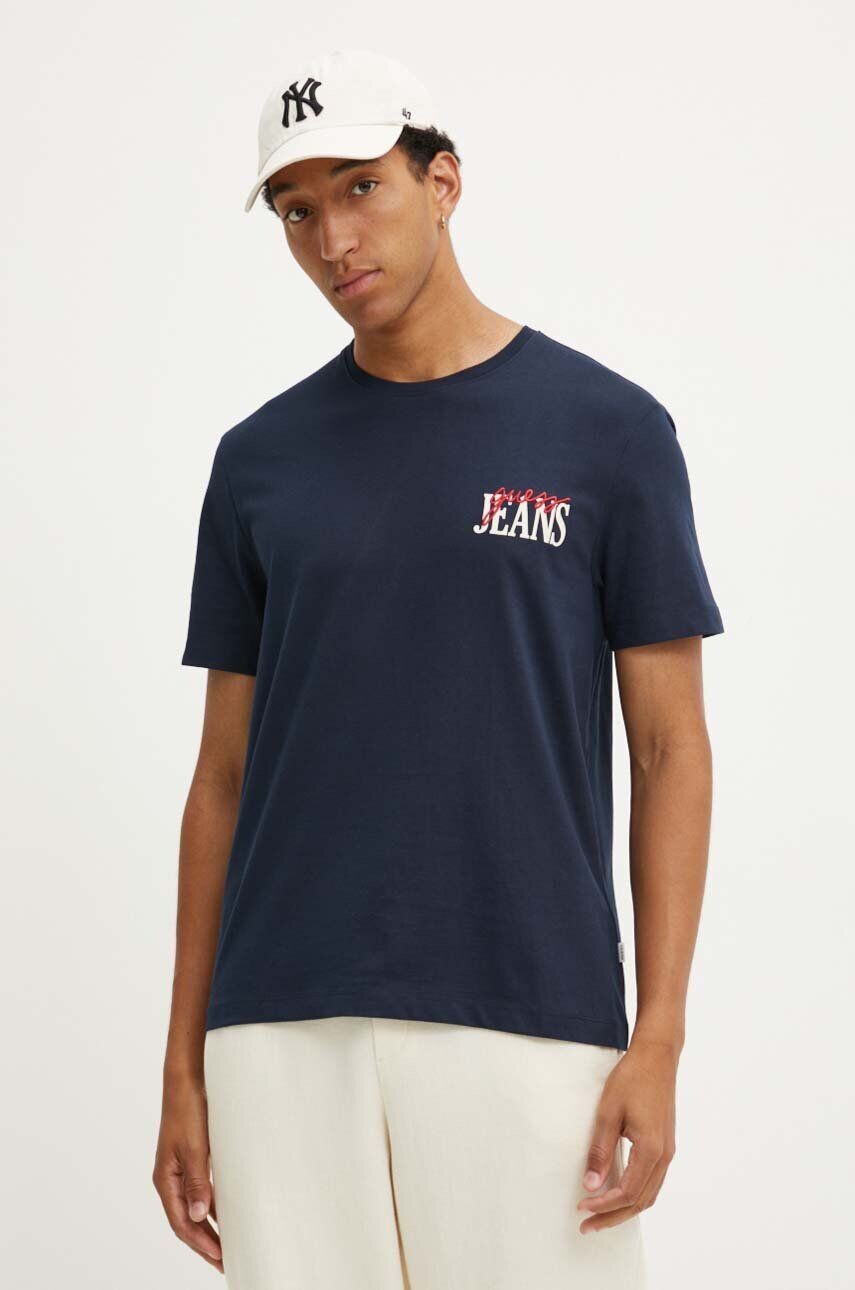 Хлопковая футболка Guess Jeans, темно-синий
Хлопковая футболка Guess Jeans, темно-синий