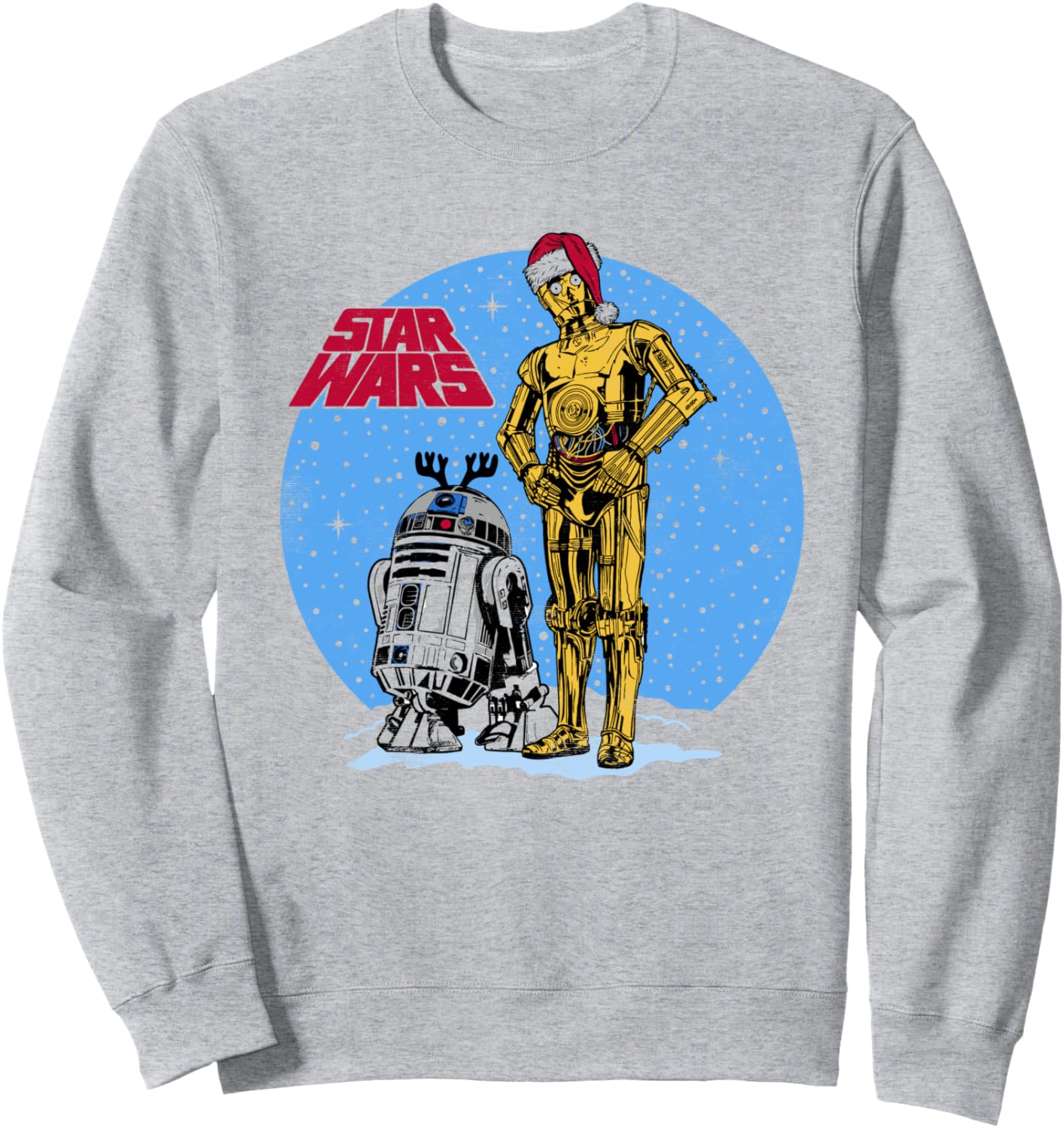 Толстовка с изображением R2-D2 и C-3PO из Звездных войн на тему Снежное Рождество, серая Star Wars
Толстовка с изображением R2-D2 и C-3PO из Звездных войн на тему Снежное Рождество, серая Star Wars