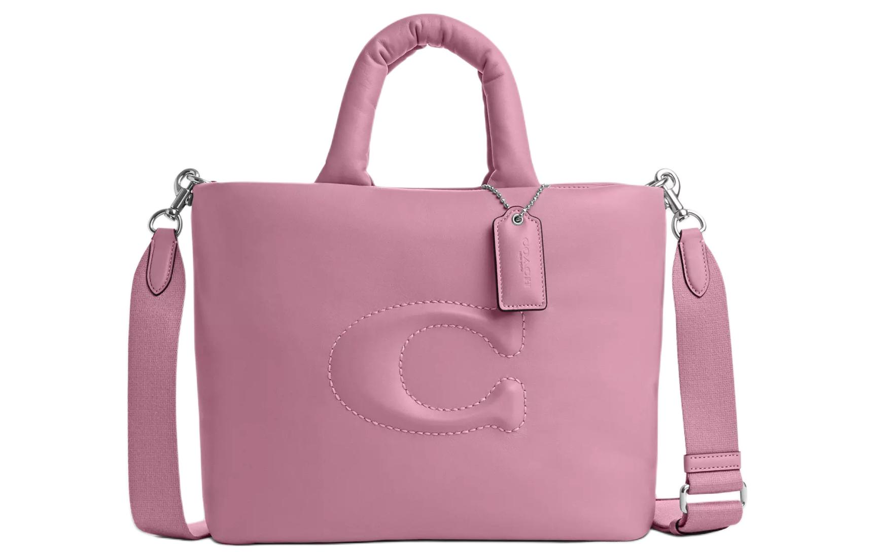 Сумка-шоппер из гладкой кожи с подушкой, через плечо, большая, женская, серебристый и тюльпановый COACH
Сумка-шоппер из гладкой кожи с подушкой, через плечо, большая, женская, серебристый и тюльпановый COACH