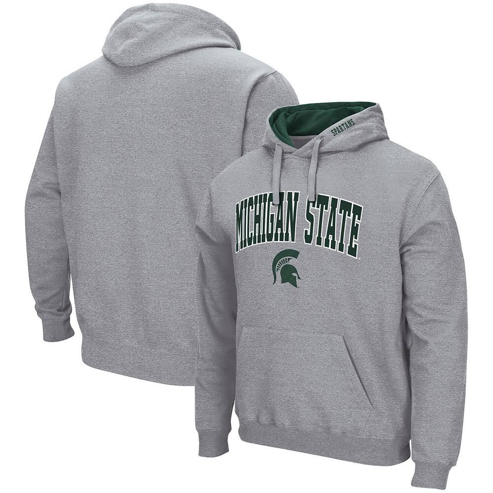 Мужской пуловер с капюшоном Colosseum Heather Grey Michigan State Spartans Arch & Logo 3.0, цвет Msu Grey 
Мужской пуловер с капюшоном Colosseum Heather Grey Michigan State Spartans Arch & Logo 3.0, цвет Msu Grey