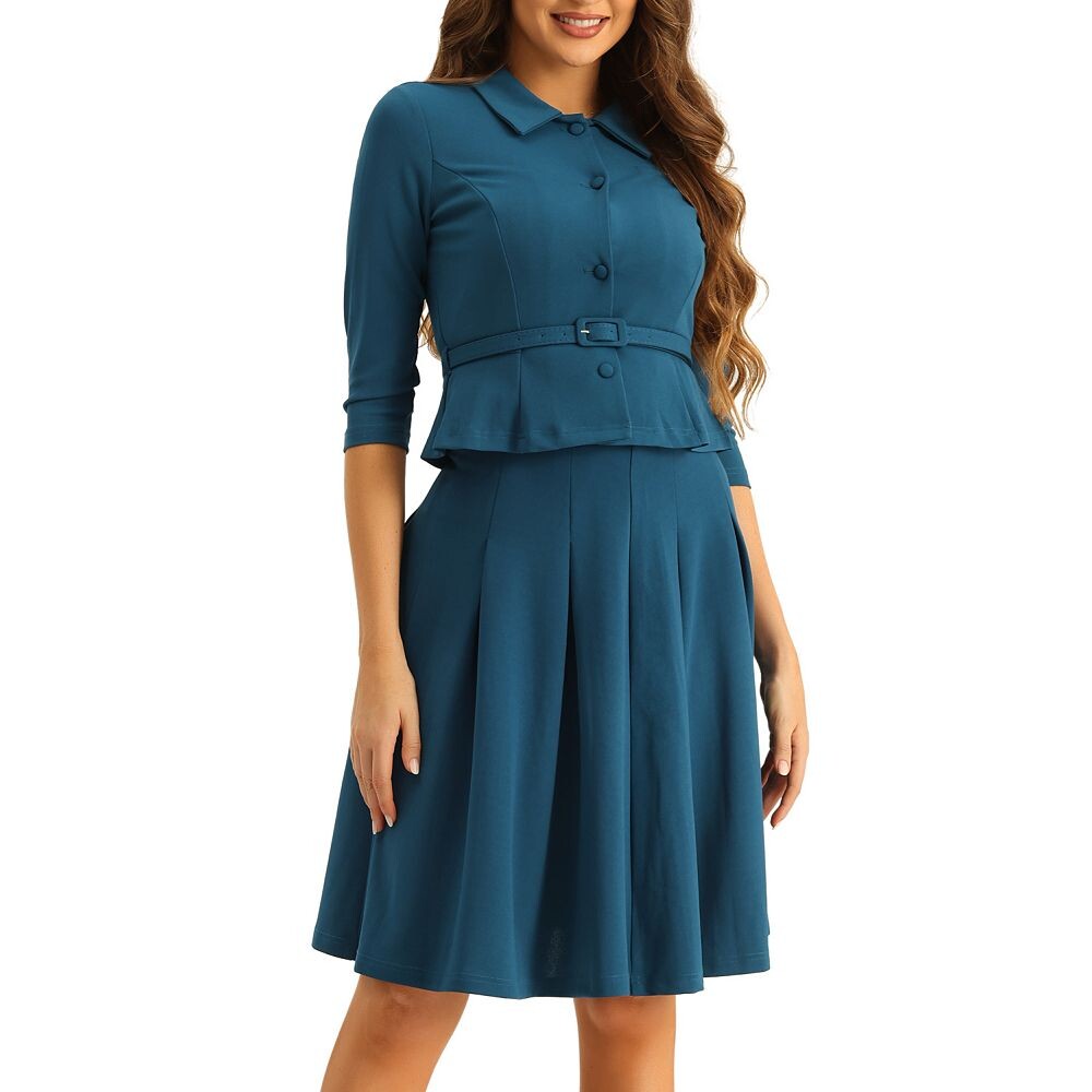 Деловые юбки, комплекты костюмов для женщин, комплекты из 2 предметов, офисный пиджак с длинными рукавами, плиссированные юбки ALLEGRA K, цвет Lake Blue
Деловые юбки, комплекты костюмов для женщин, комплекты из 2 предметов, офисный пиджак с длинными рукавами, плиссированные юбки ALLEGRA K, цвет Lake Blue