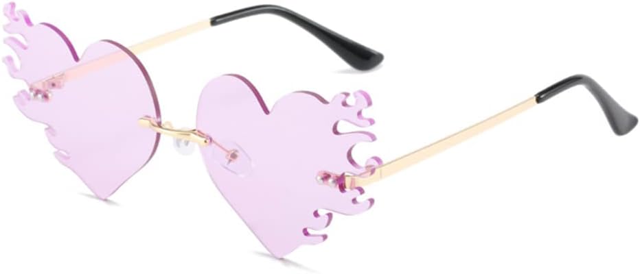 Солнцезащитные очки ENTHYI Melting Heart Flame для женщин и мужчин. Модные очки без оправы для вечеринок и выпускных балов. Оригинальные очки с изображением сердца, огня и пламени, Purple
Солнцезащитные очки ENTHYI Melting Heart Flame для женщин и мужчин. Модные очки без оправы для вечеринок и выпускных балов. Оригинальные очки с изображением сердца, огня и пламени, Purple