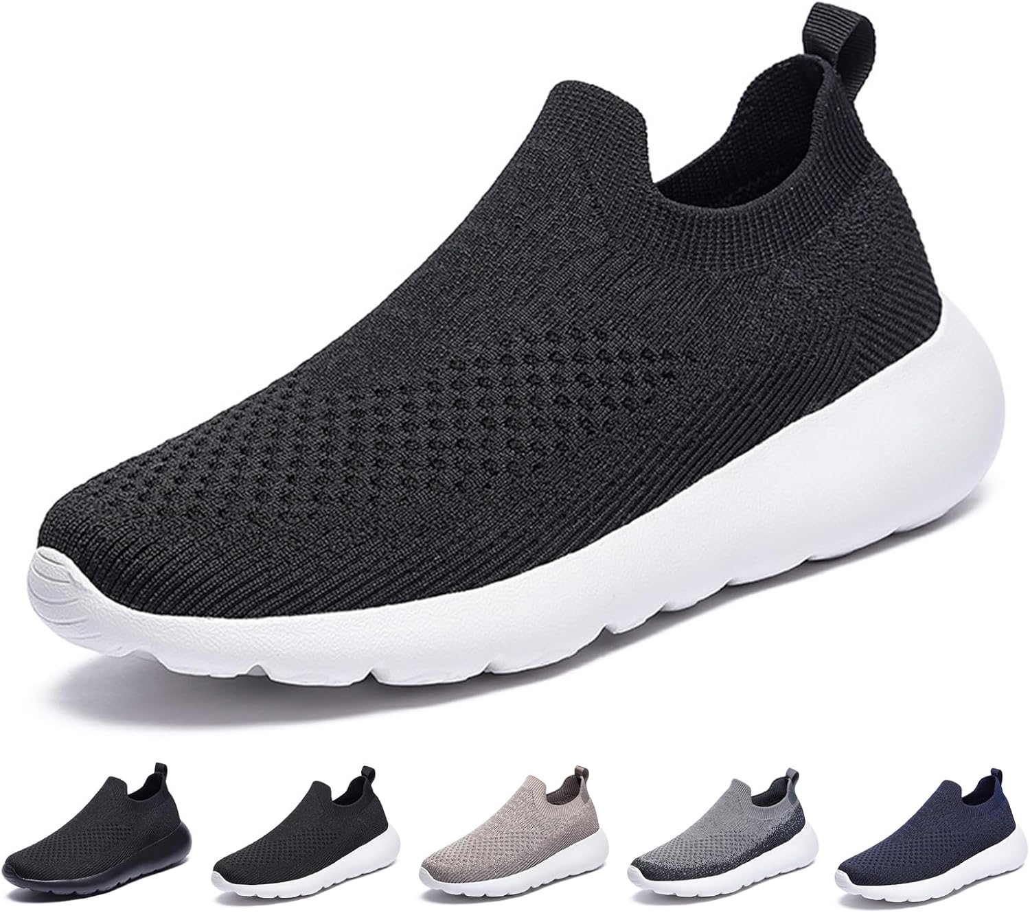 Мужские вязаные кроссовки без шнурков для прогулок и спорта, повседневные, удобные, с круглым носком, мягкой подошвой, для тренировок, легкие, дышащие, с амортизирующей сеткой для бега Glbdu, черный
Мужские вязаные кроссовки без шнурков для прогулок и спорта, повседневные, удобные, с круглым носком, мягкой подошвой, для тренировок, легкие, дышащие, с амортизирующей сеткой для бега Glbdu, черный