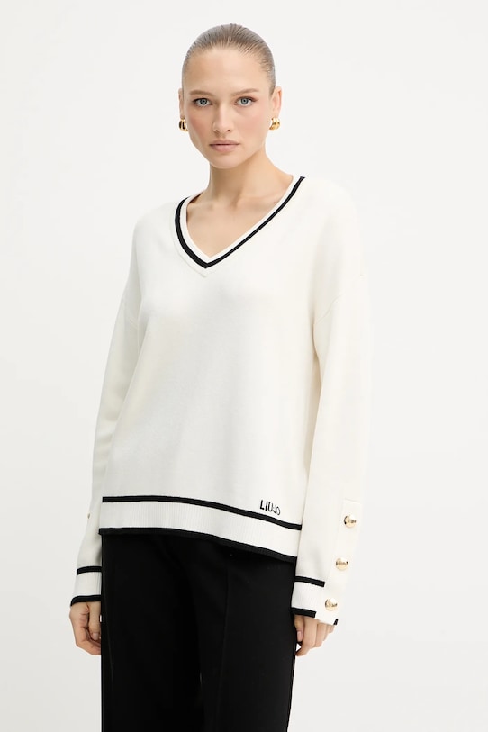 Свитер из смесового шелка Liu Jo, бежевый
Свитер из смесового шелка Liu Jo, бежевый