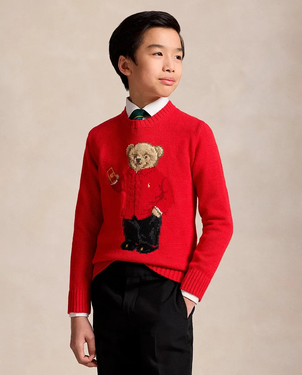 Хлопковый свитер для мальчиков с Polo Bear Polo Ralph Lauren, красный
Хлопковый свитер для мальчиков с Polo Bear Polo Ralph Lauren, красный