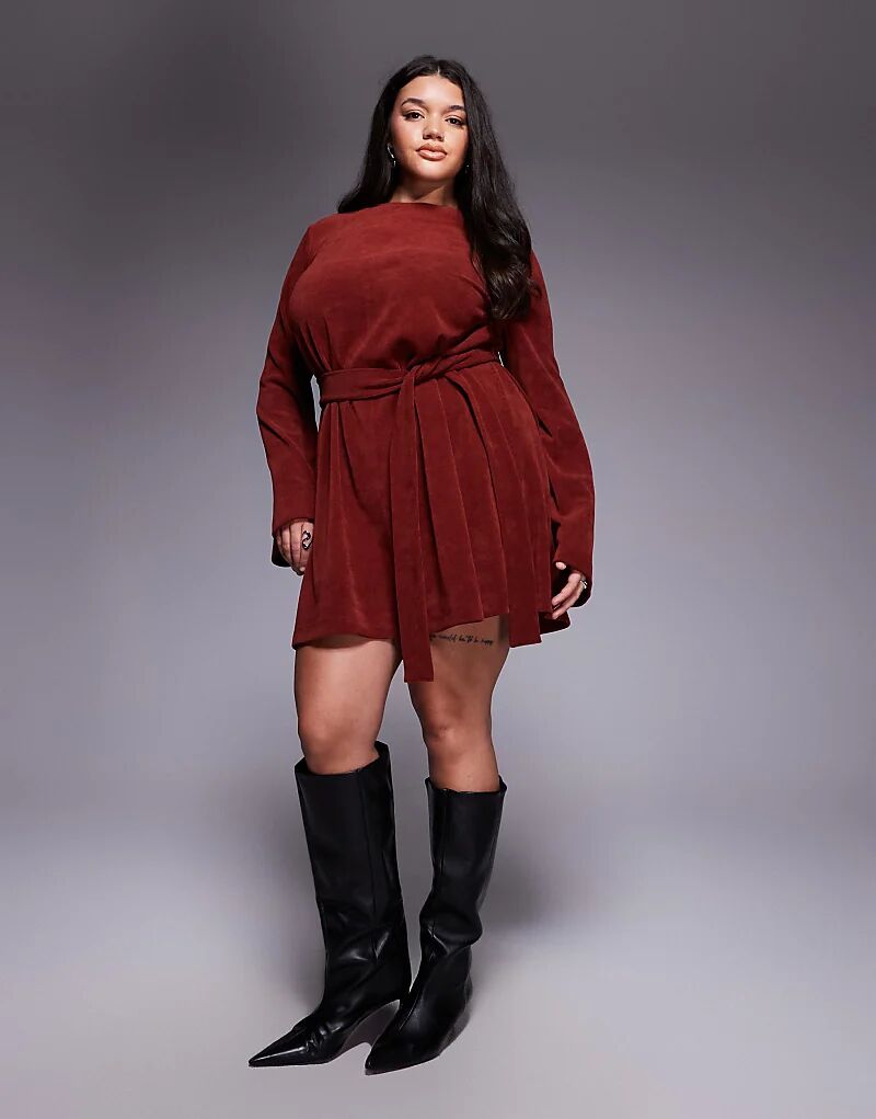 Мини-платье ASOS DESIGN Curve с расклешенными рукавами, завязкой на талии и шнурком бордового цвета
Мини-платье ASOS DESIGN Curve с расклешенными рукавами, завязкой на талии и шнурком бордового цвета