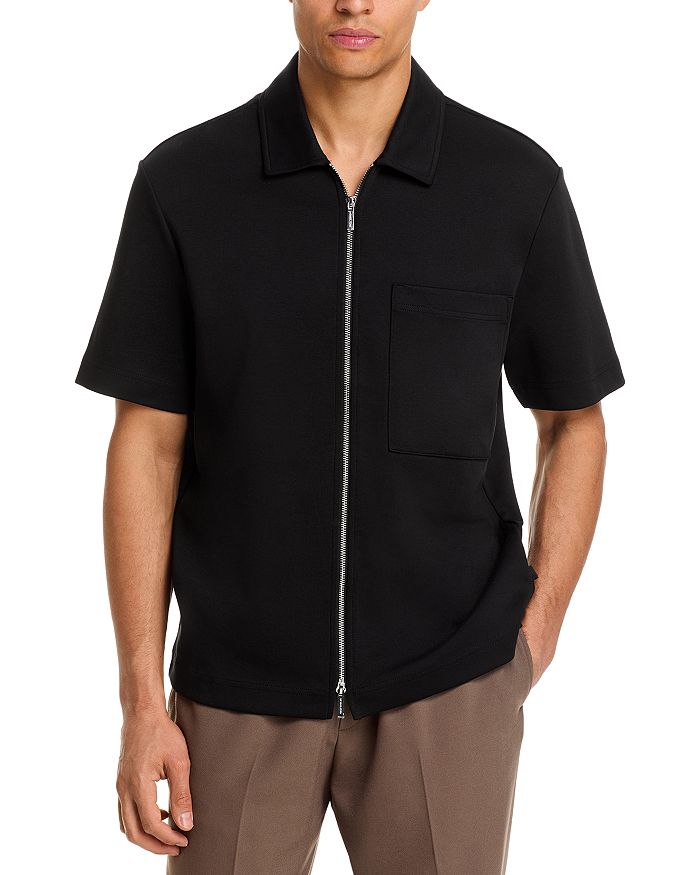 Двухслойная застегивающаяся на молнию рубашка Michael Kors, черный
Двухслойная застегивающаяся на молнию рубашка Michael Kors, черный