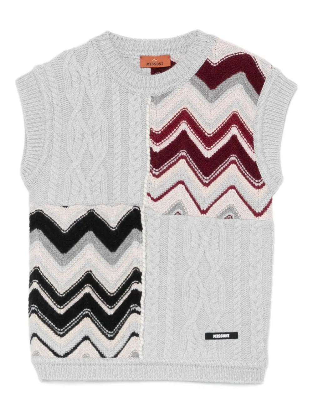 Жилет фактурной вязки с узором зигзаг Missoni Kids, серый
Жилет фактурной вязки с узором зигзаг Missoni Kids, серый