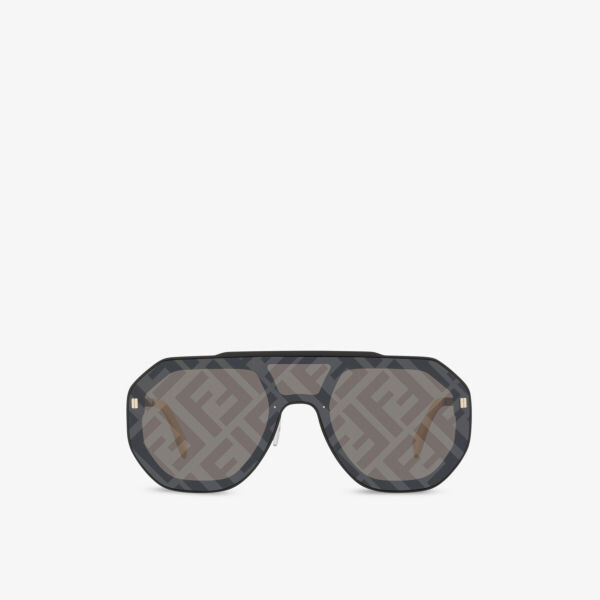 Солнцезащитные очки-авиаторы в ацетатной оправе FN000575 с монограммой Fendi, черный
Солнцезащитные очки-авиаторы в ацетатной оправе FN000575 с монограммой Fendi, черный