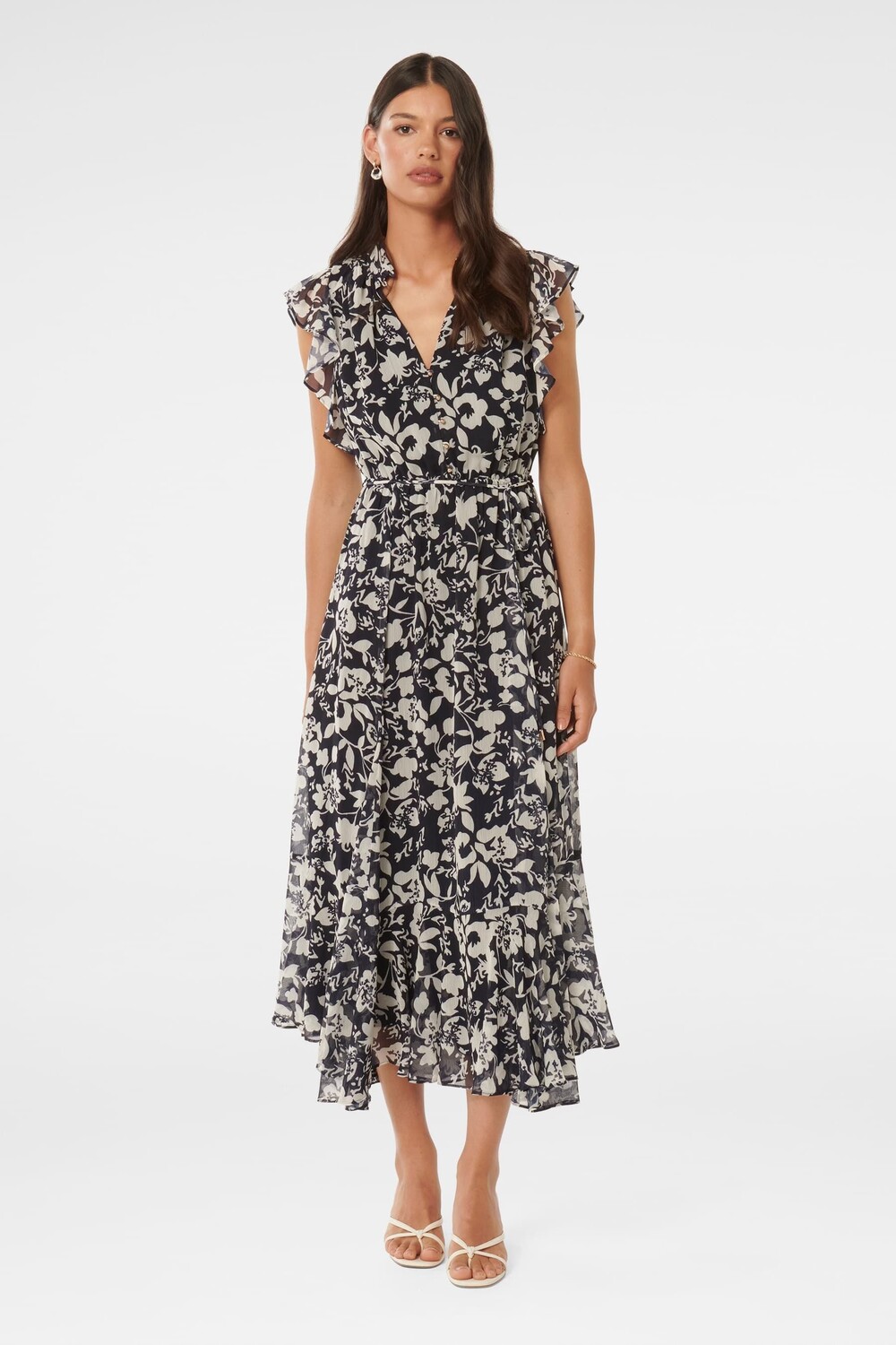 Платье макси миди с рюшами на рукавах Forever New, черный
Платье макси миди с рюшами на рукавах Forever New, черный