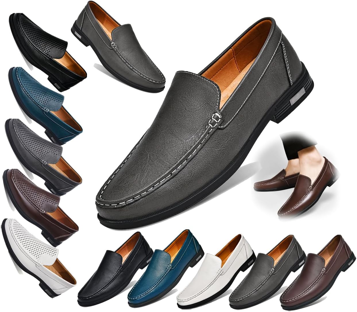 Мужские кожаные лоферы, удобные туфли-слипоны, комфортная повседневная обувь, мужские оксфорды, подходят для работы, бизнеса, офиса и других мероприятий Generic, серый
Мужские кожаные лоферы, удобные туфли-слипоны, комфортная повседневная обувь, мужские оксфорды, подходят для работы, бизнеса, офиса и других мероприятий Generic, серый