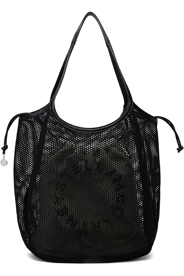 Сетчатая сумка-шопер с логотипом Stella Mccartney, черный
Сетчатая сумка-шопер с логотипом Stella Mccartney, черный
