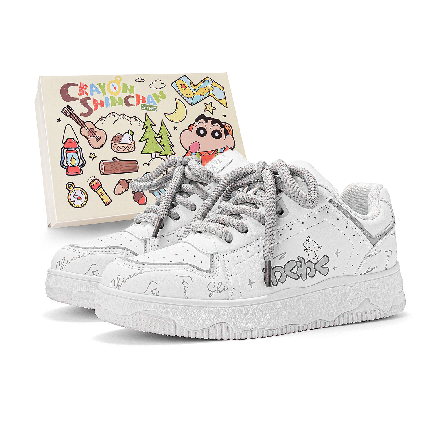 Crayon Shinchan Низкие скейтерские кроссовки унисекс слоновая кость-белый подарочный набор для среднего уровня, цвет Ivory White-Intermediate Gift Box Set
Crayon Shinchan Низкие скейтерские кроссовки унисекс слоновая кость-белый подарочный набор для среднего уровня, цвет Ivory White-Intermediate Gift Box Set