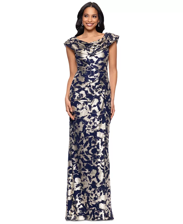 Женское облегающее платье-футляр из сетки с цветочным принтом и фольгированными элементами Betsy & Adam, синий
Женское облегающее платье-футляр из сетки с цветочным принтом и фольгированными элементами Betsy & Adam, синий