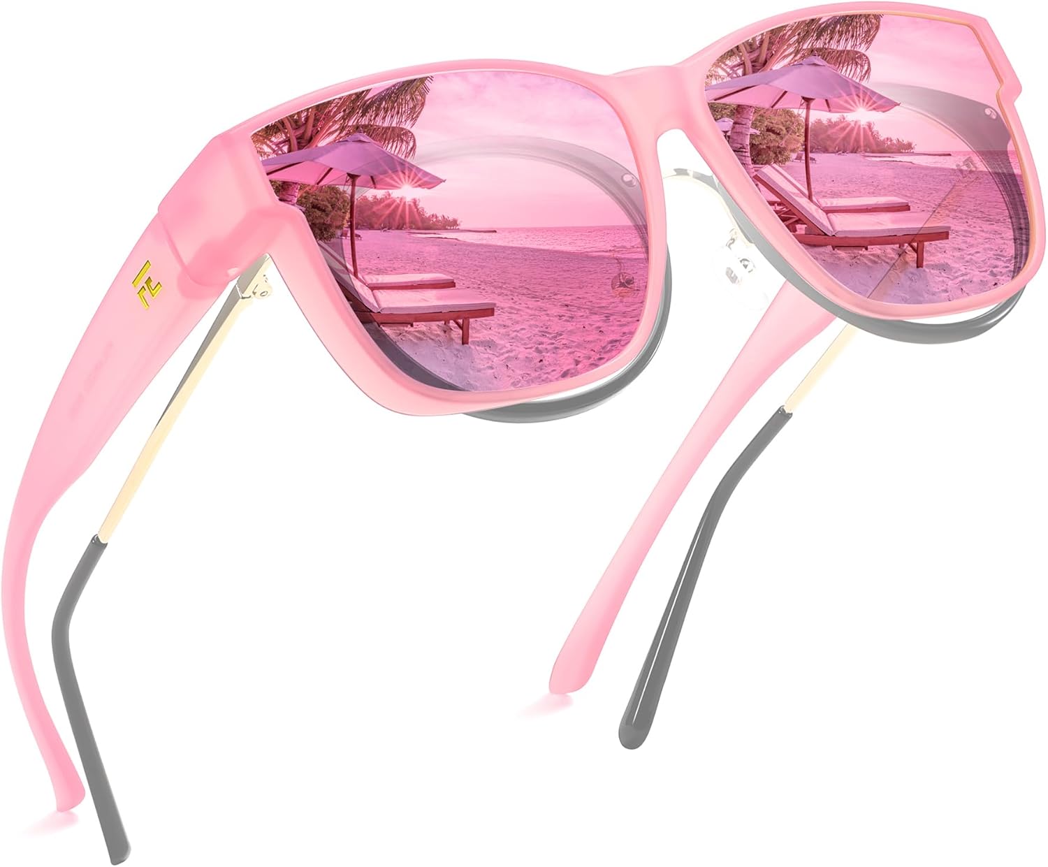 Поляризованные солнцезащитные очки FEISEDY для женщин, надеваемые поверх очков, солнцезащитные очки для вождения с защитой UV400, артикул B0250, Matte Pink Frame - Pink Lens
Поляризованные солнцезащитные очки FEISEDY для женщин, надеваемые поверх очков, солнцезащитные очки для вождения с защитой UV400, артикул B0250, Matte Pink Frame - Pink Lens