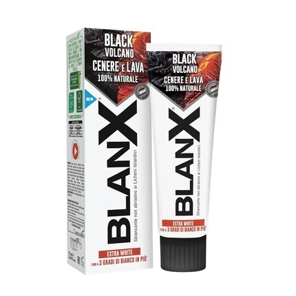 Зубная паста BlanX Black Volcano 75 мл Отбеливающая зубная паста с исландским лишайником и вулканическим пеплом Подходит для веганов и антибактериальна
Зубная паста BlanX Black Volcano 75 мл Отбеливающая зубная паста с исландским лишайником и вулканическим пеплом Подходит для веганов и антибактериальна