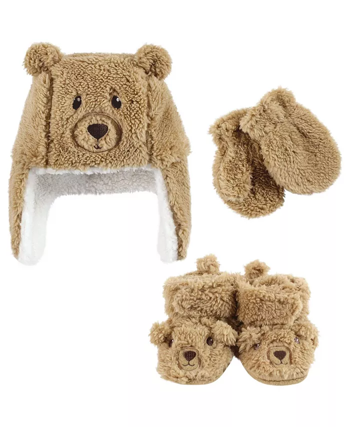 Зимняя теплая шапка-ушанка Hudson для мальчиков унисекс, варежки и плюшевые пинетки, комплект из 3 предметов Hudson Baby, коричневый
Зимняя теплая шапка-ушанка Hudson для мальчиков унисекс, варежки и плюшевые пинетки, комплект из 3 предметов Hudson Baby, коричневый