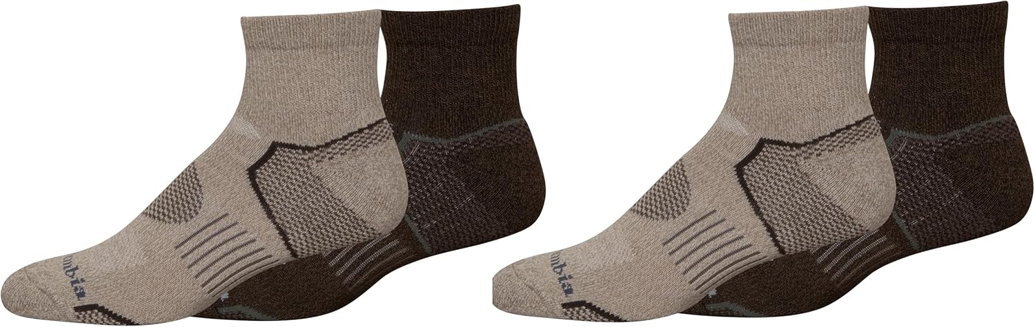 Columbia Мужские носки Quarter Balance Point (4 пары), Khaki/Brown
Columbia Мужские носки Quarter Balance Point (4 пары), Khaki/Brown