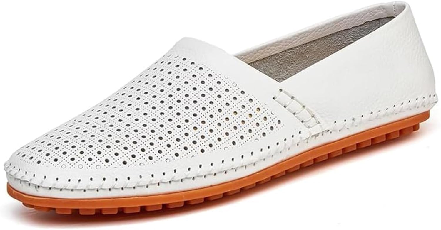 Мужские кожаные лоферы на плоской подошве, легкие повседневные слипоны для прогулок и вождения Xinduoyu, белый
Мужские кожаные лоферы на плоской подошве, легкие повседневные слипоны для прогулок и вождения Xinduoyu, белый