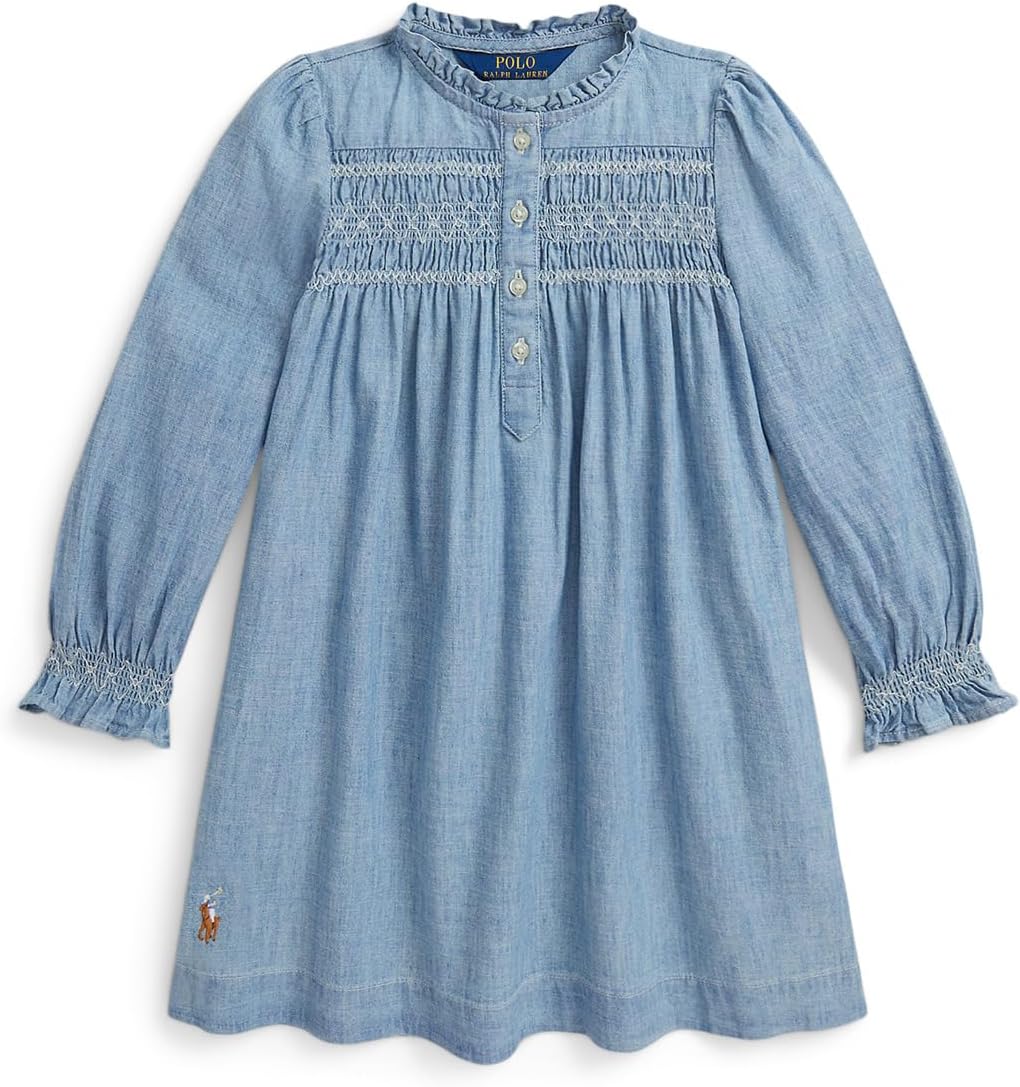 Платье Polo Ralph Lauren Kids Smocked Indigo Chambray Dress, цвет New Medium Wash
Платье Polo Ralph Lauren Kids Smocked Indigo Chambray Dress, цвет New Medium Wash