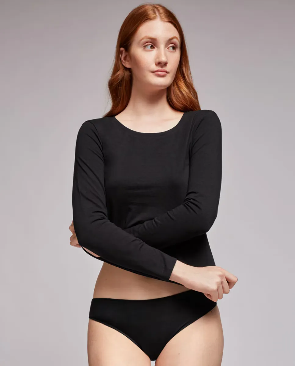 Женская майка с длинными рукавами из натурального хлопка Gisela, черный
Женская майка с длинными рукавами из натурального хлопка Gisela, черный