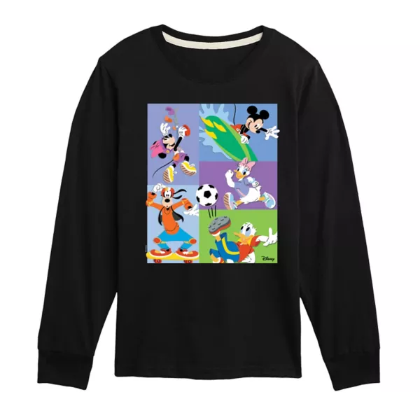 Футболка с длинным рукавом «Микки и друзья» спортивная Disney, черный 
Футболка с длинным рукавом «Микки и друзья» спортивная Disney, черный