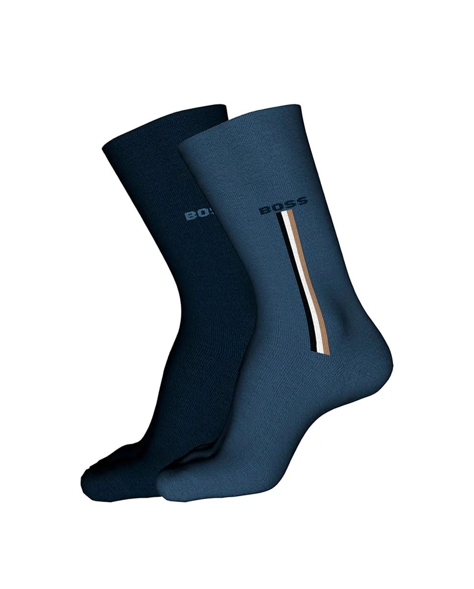 Набор из двух мужских однотонных носков черного цвета, размер универсальный Boss
Набор из двух мужских однотонных носков черного цвета, размер универсальный Boss