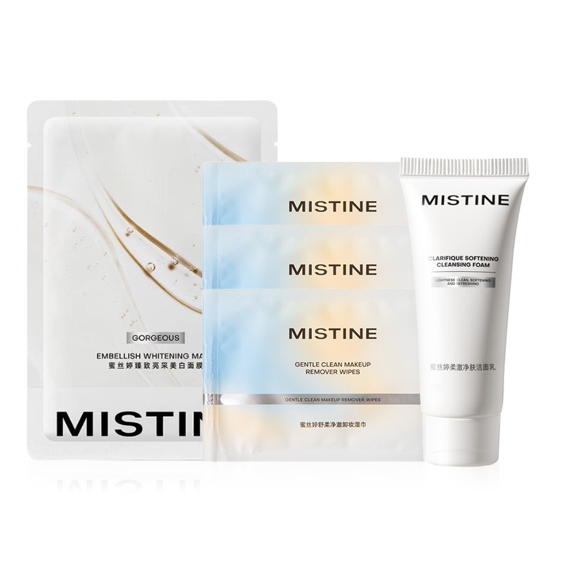 Наборы для путешествий / пробники women's Mistine, mistine premium brightening facial mask (single sheet)+cleanser 15g+makeup removal towels*3
Наборы для путешествий / пробники women's Mistine, mistine premium brightening facial mask (single sheet)+cleanser 15g+makeup removal towels*3