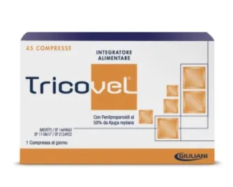 Tricovel 45 таблеток, добавка против выпадения волос с постепенным высвобождением
Tricovel 45 таблеток, добавка против выпадения волос с постепенным высвобождением