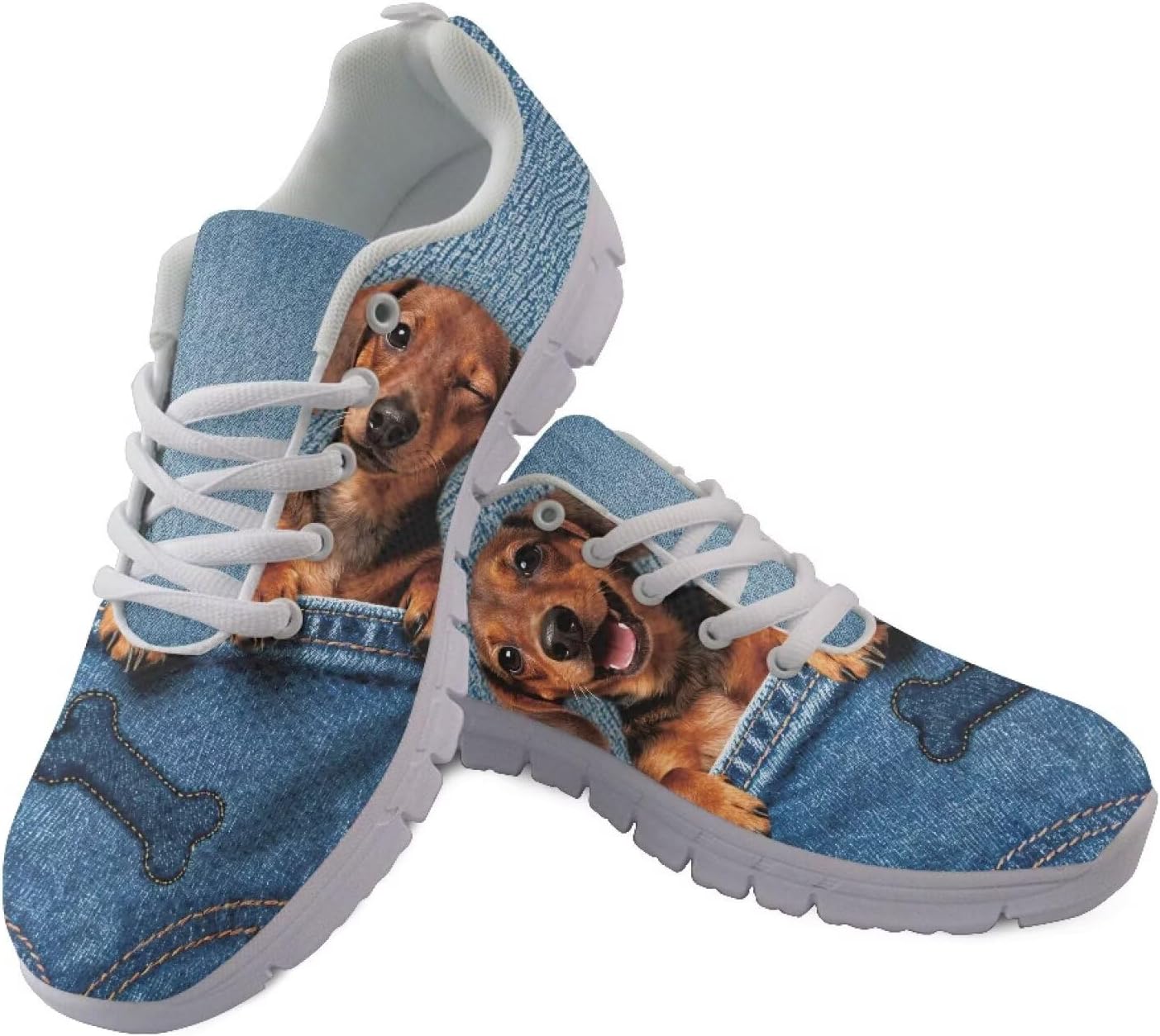 Кроссовки POLERO Camo для бега и прогулок для мужчин и женщин с шнуровкой, легкие, размеры US5-12, Dachshund Denim Print
Кроссовки POLERO Camo для бега и прогулок для мужчин и женщин с шнуровкой, легкие, размеры US5-12, Dachshund Denim Print