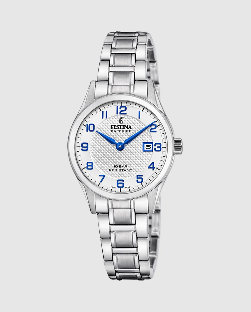 Женские часы F20068/1 Swiss Made Steel Classic серебристо-стальной корпус Festina, серебряный
Женские часы F20068/1 Swiss Made Steel Classic серебристо-стальной корпус Festina, серебряный