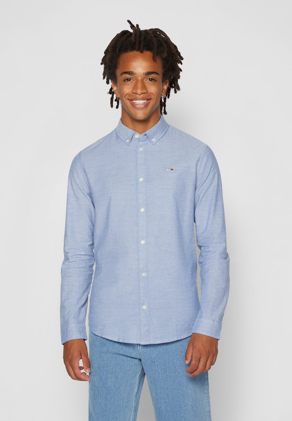 Рубашка SLIM STRETCH OXFORD SHIRT Tommy Jeans, синий 
Рубашка SLIM STRETCH OXFORD SHIRT Tommy Jeans, синий