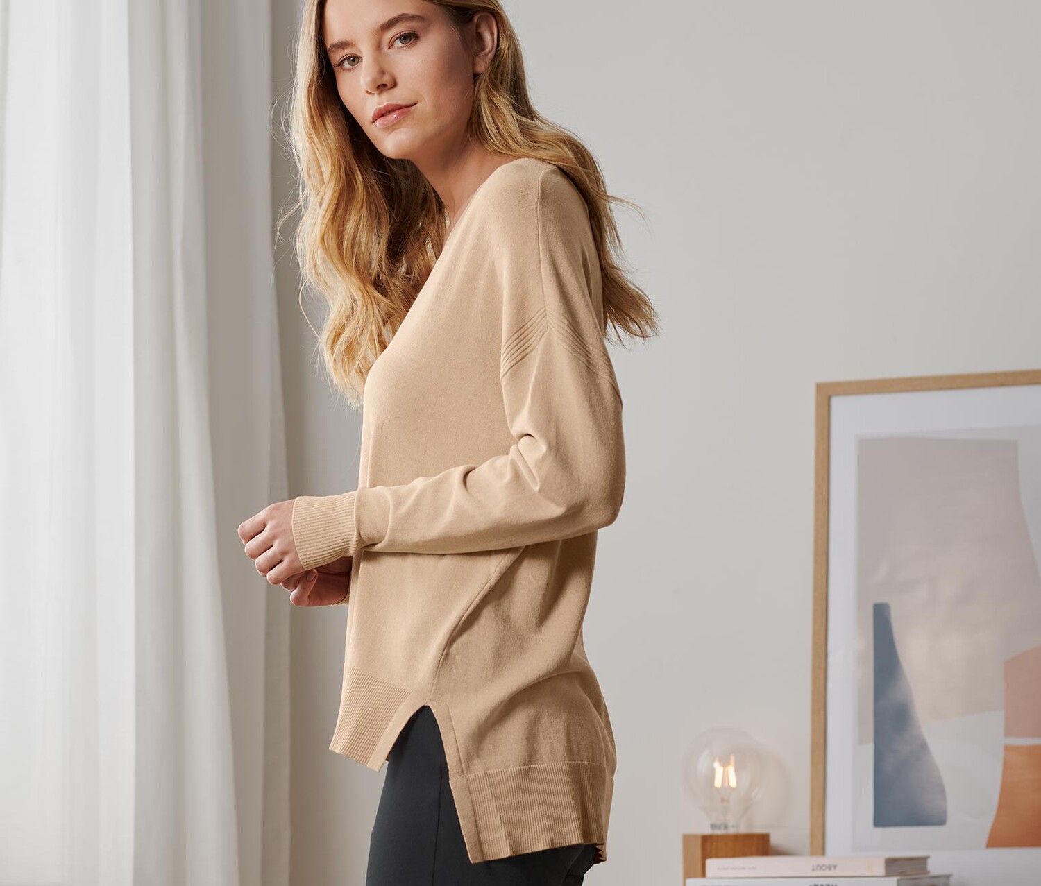 Свитер тонкой вязки Tchibo, бежевый
Свитер тонкой вязки Tchibo, бежевый