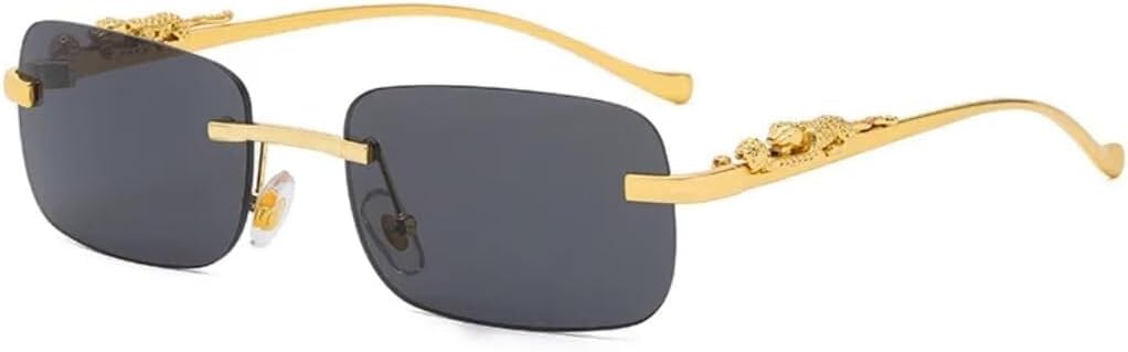 Солнцезащитные очки для мужчин и женщин - защита UV400 - безободковые металлические линзы с градиентным леопардовым принтом для занятий спортом на открытом воздухе и вождения LXLHWN, Tyj15-9
Солнцезащитные очки для мужчин и женщин - защита UV400 - безободковые металлические линзы с градиентным леопардовым принтом для занятий спортом на открытом воздухе и вождения LXLHWN, Tyj15-9