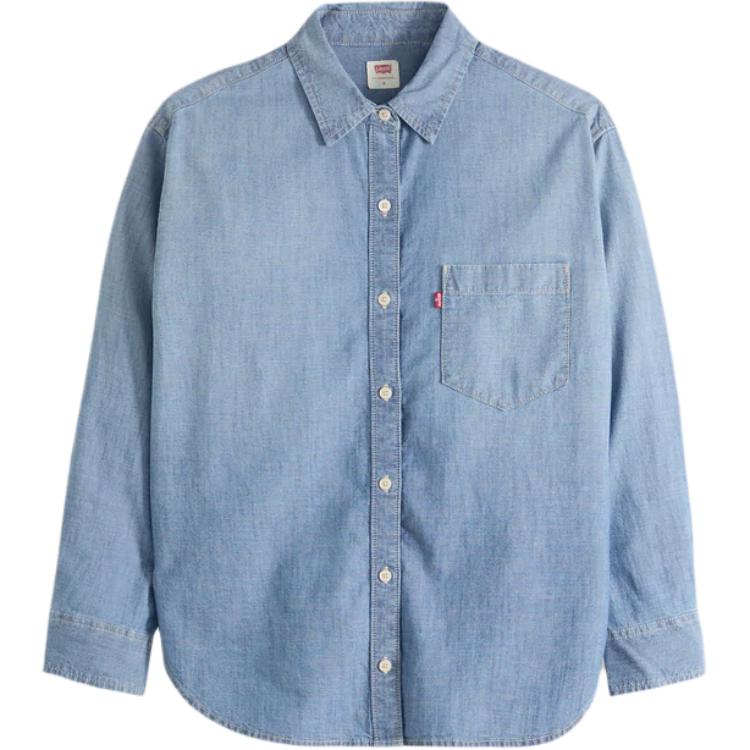Levis Рубашка Women's Gray Blue Pointed Collar
Levis Рубашка Women's Gray Blue Pointed Collar