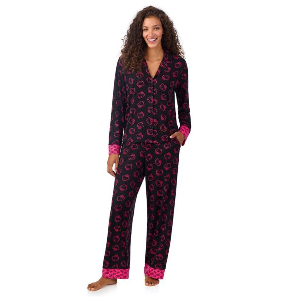 Женский комплект пижамы с длинным рукавом и v-образным вырезом Hello Kitty Licensed Character, цвет black hello kitty
Женский комплект пижамы с длинным рукавом и v-образным вырезом Hello Kitty Licensed Character, цвет black hello kitty