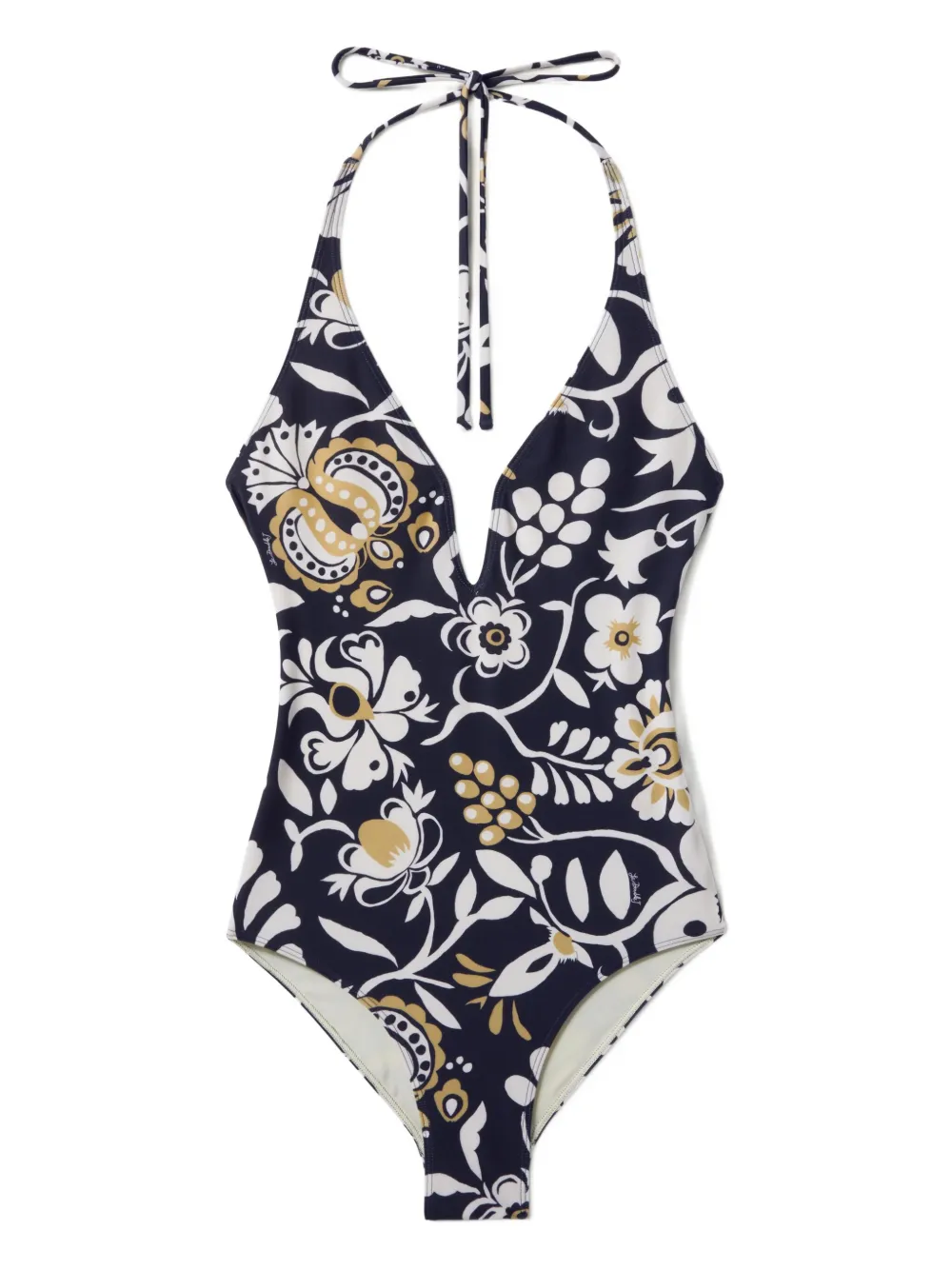 Купальник с вырезом халтер и цветочным принтом La DoubleJ, синий
Купальник с вырезом халтер и цветочным принтом La DoubleJ, синий