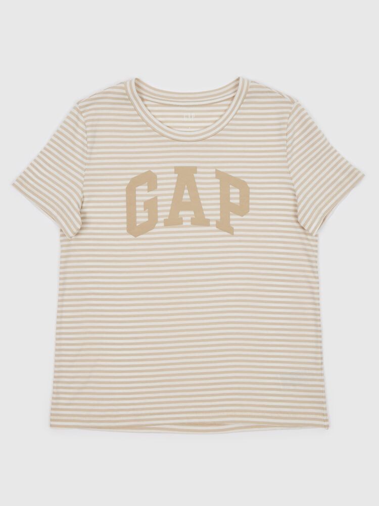 Полосатая футболка с логотипом Gap, бежевый
Полосатая футболка с логотипом Gap, бежевый