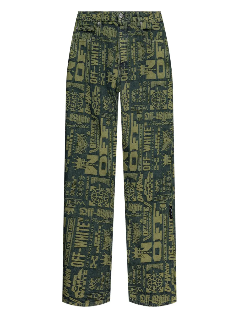 Джинсы с принтом Off-White, зеленый
Джинсы с принтом Off-White, зеленый