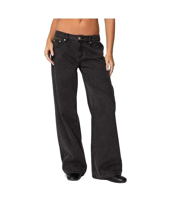 Женские расслабленные джинсы с бантовыми карманами Edikted, черный
Женские расслабленные джинсы с бантовыми карманами Edikted, черный