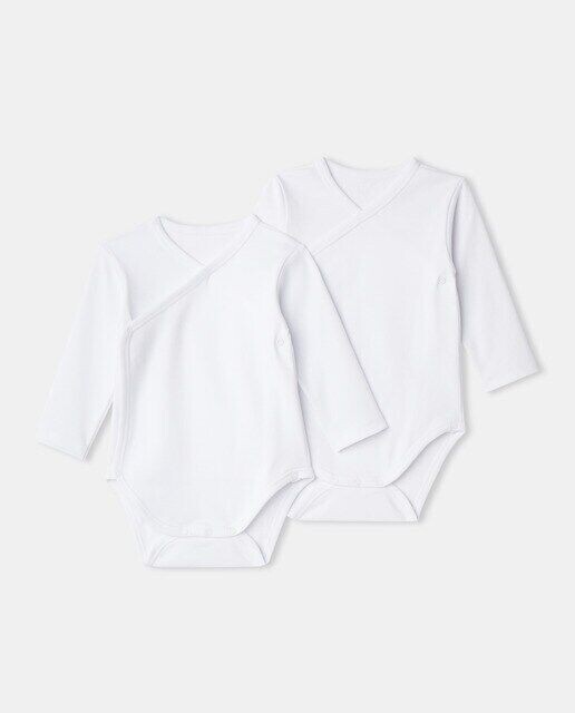 Набор из 2 перекрещенных детских боди с длинными рукавами Cotton Juice, белый
Набор из 2 перекрещенных детских боди с длинными рукавами Cotton Juice, белый